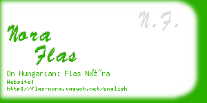 nora flas business card